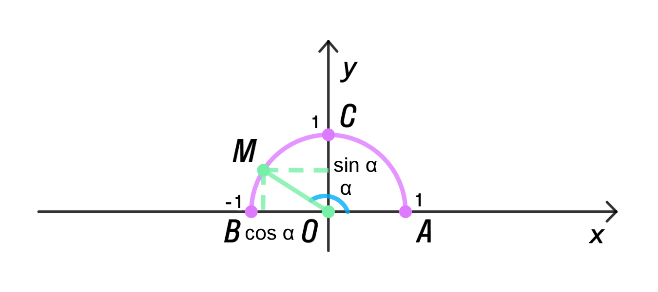 Синусом угла называется ордината