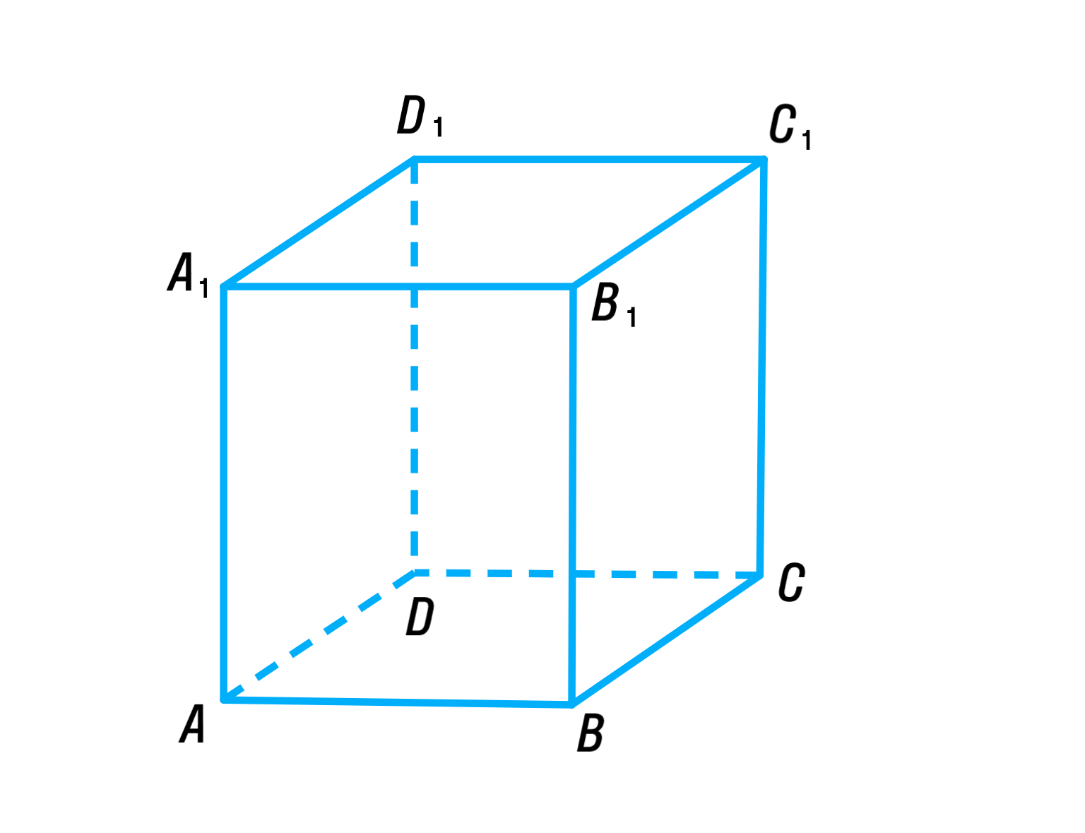 Abcda1b1c1d1 прямоугольный параллелепипед укажите