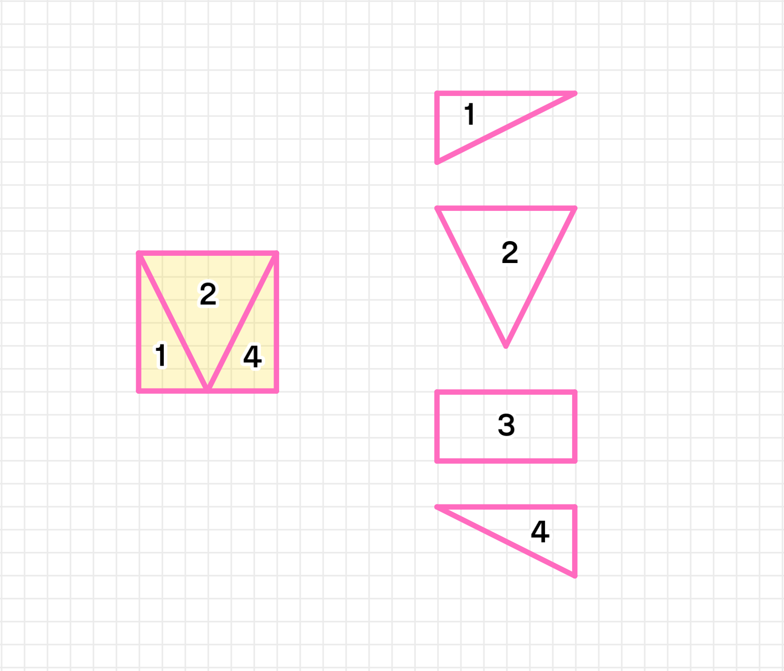 Из каких трех фигур можно составить квадрат